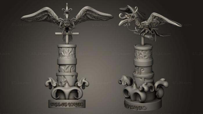 Статуэтки герои, монстры и демоны (АНГГАНГ БОРНЕО, STKM_0025) 3D модель для ЧПУ станка